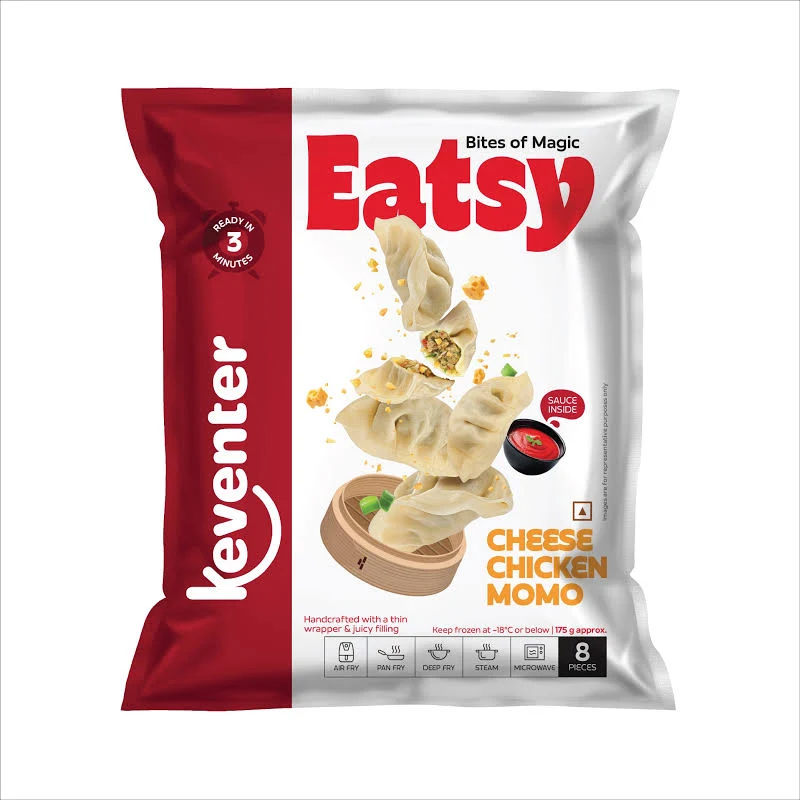Keventer Cheese Chicken Momos – 8 Pcs